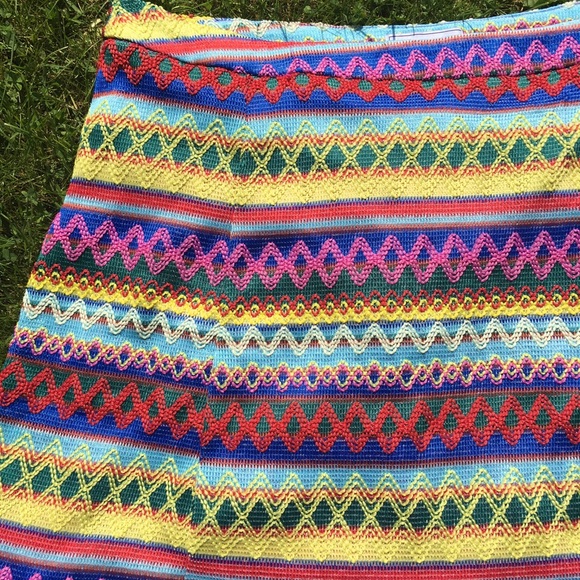Modamix Boho Multi Coloured Mini Skirt - Picture 3 of 9